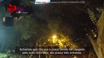 Dogging 4 - Cristina Almeida is pregnant and fucks with strangers on a hidden square at Mirante da Lapa - São Paulo - Brazil