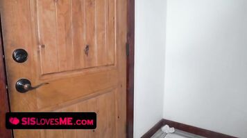 Lucky Stud Lets His Petite Blonde Step Sister Play With His Game But Only If She Plays With His Dick